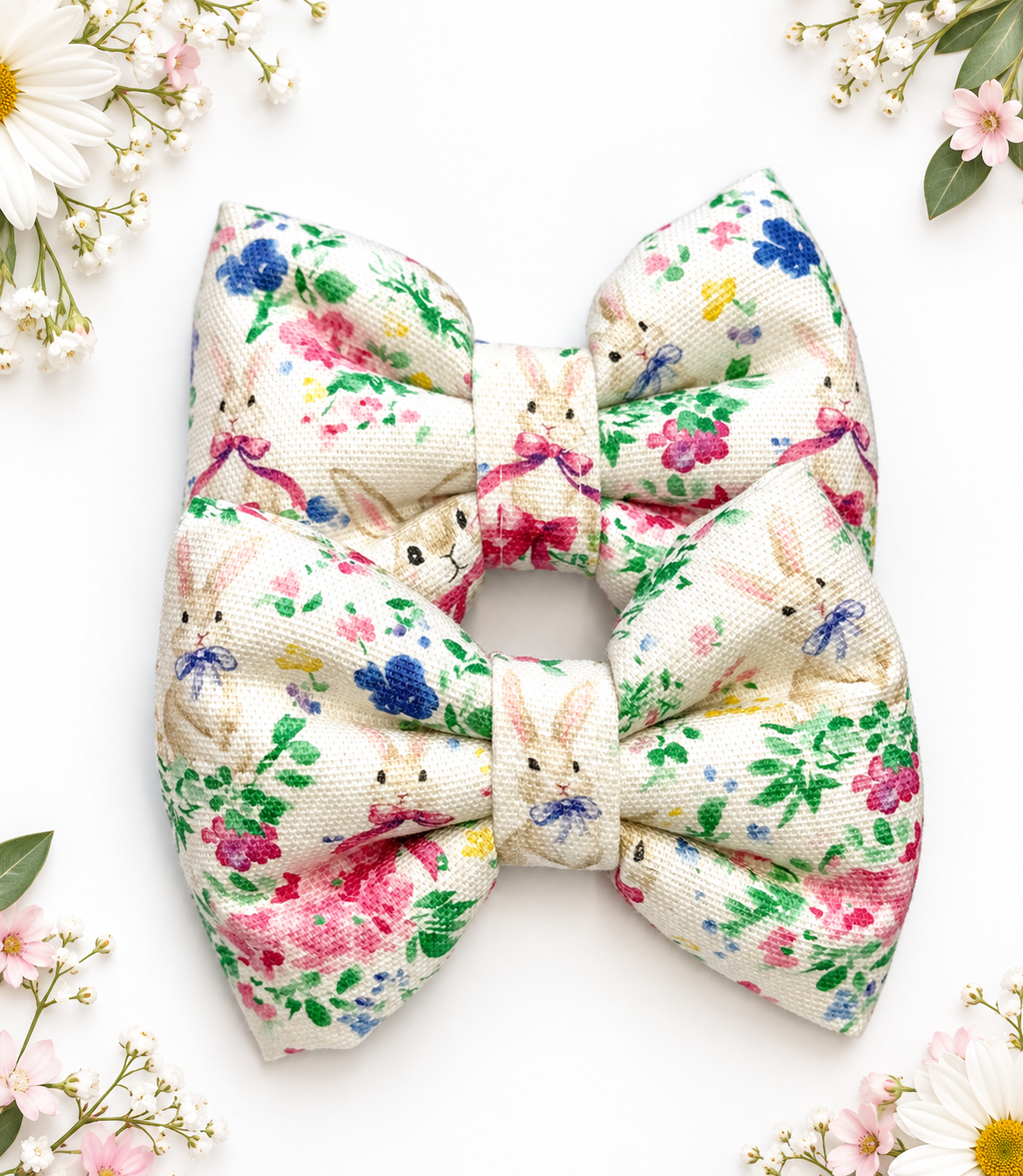 Blossom Bunny Bouffant Bow Tie