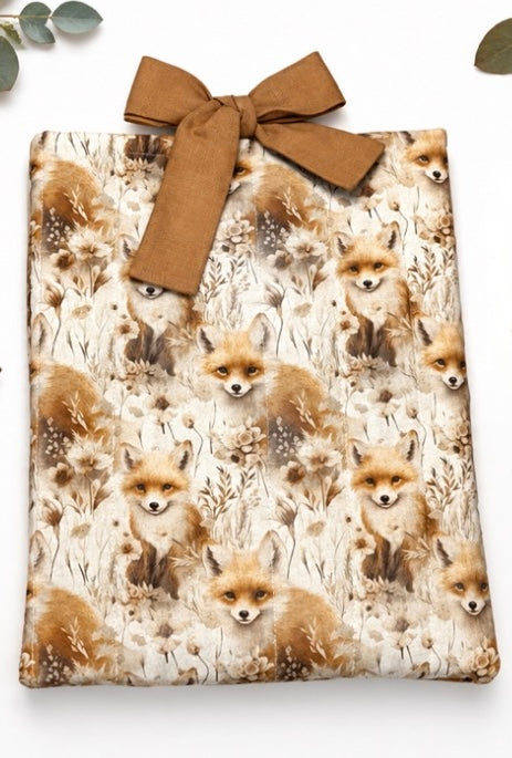 Floral Fox Book Sleeve
