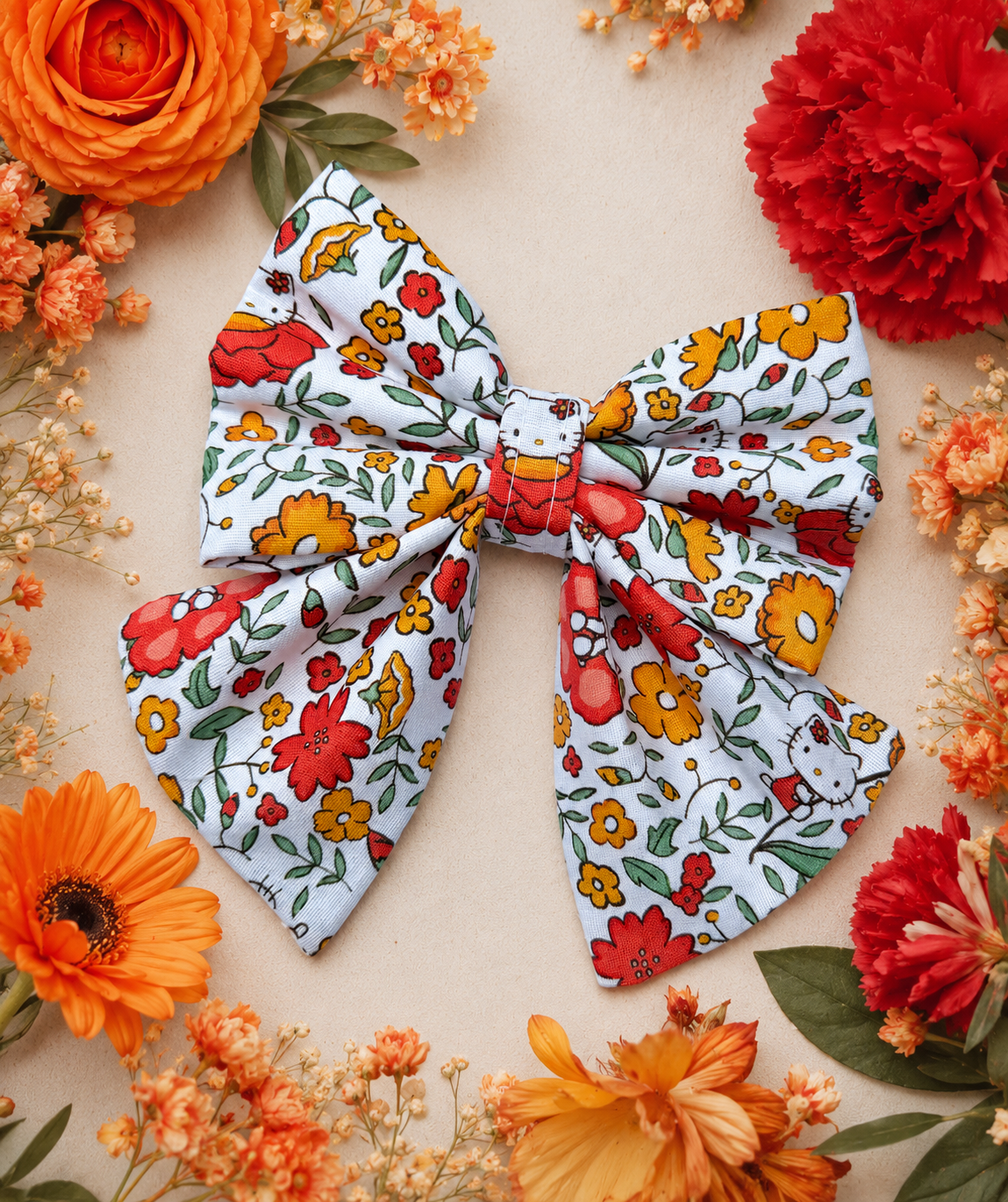 Ditsy Kitty Sailor Bow