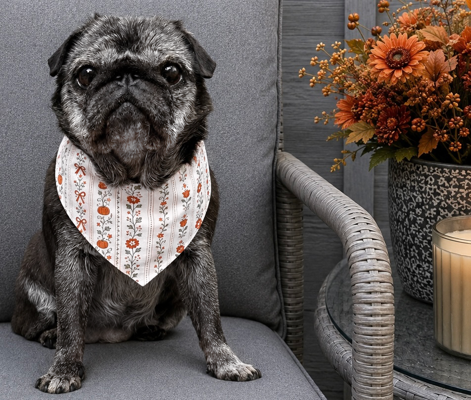 Autumn Folk Floral Bandana